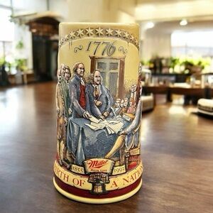 Vtg Miller High Life Birth of a Nation Beer Stein 2nd Series 1992 Limited Ed Mug